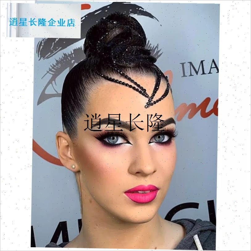 l拉丁舞专用头饰舞蹈比赛自粘亮钻儿童团体赛比赛炫W彩单颗自粘钻