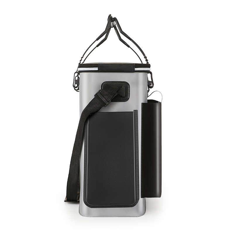 折叠鱼护桶插杆大前兜装鱼桶箱多功能钓鱼桶大容量装鱼桶