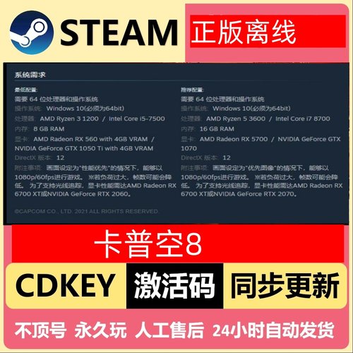 卡普空8steam离线中文游戏