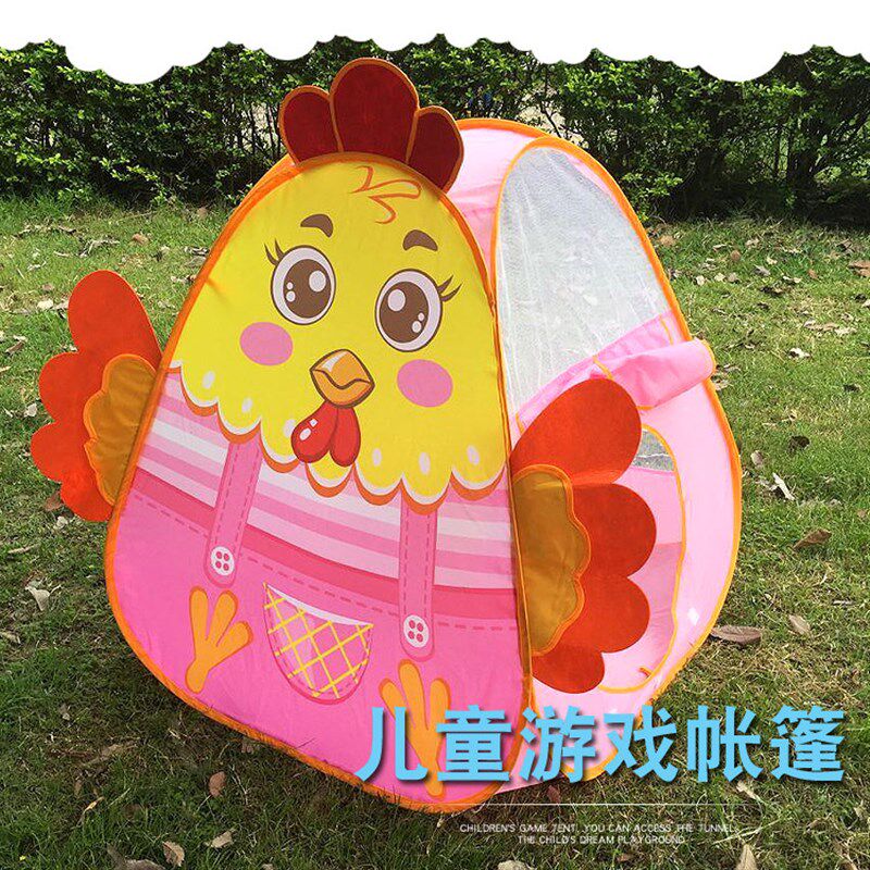 新款卡通动物儿童游戏屋海洋球池宝宝玩具小鸡帐篷爬行隧道 工厂