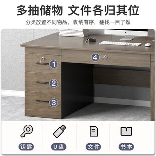 办公桌单位机关办公室职员桌椅组合教师单人写字台学生学习电脑桌