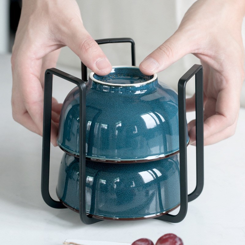 日系简约家用碗碟沥水架洗碗架铁艺碗架碟架厨房碗碟收纳架置物架