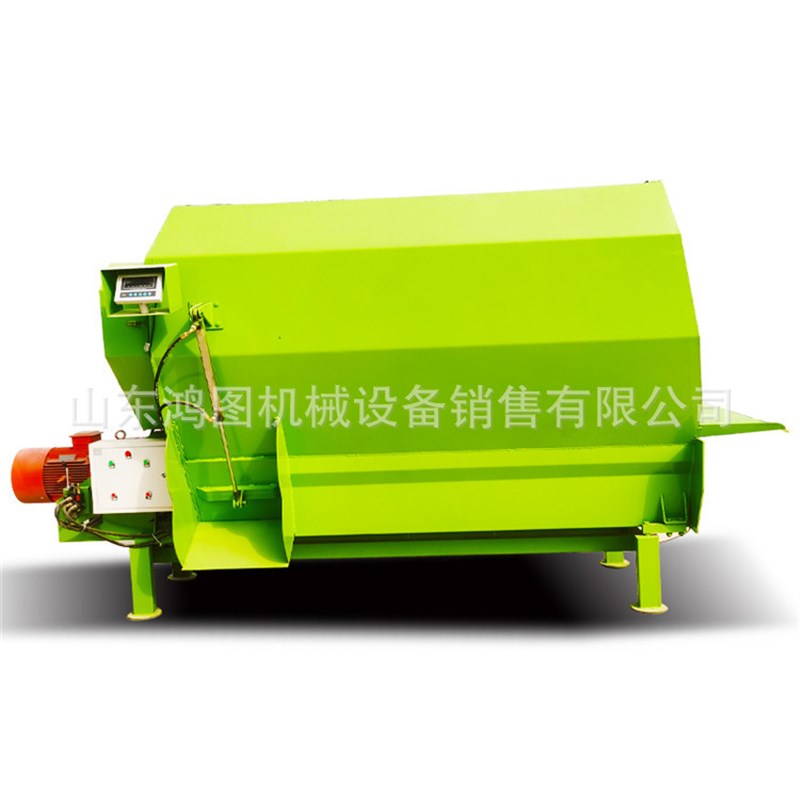 牛羊养殖草料混合拌草机卧式稻草捆粉碎搅拌机自动称重牧草搅草机
