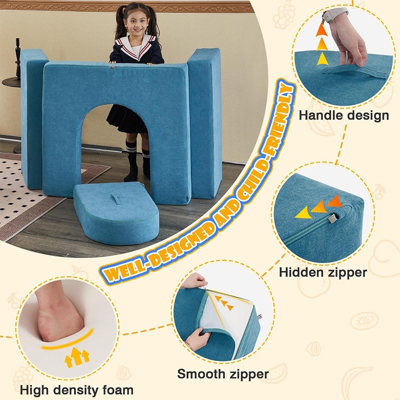 儿童沙发模块化高密度海绵多功能午休垫子创意组合男孩女孩床垫