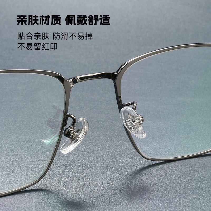 眉毛商务半框眼镜89557T近视眼镜男丹阳配镜超轻纯钛镜框全钛批发