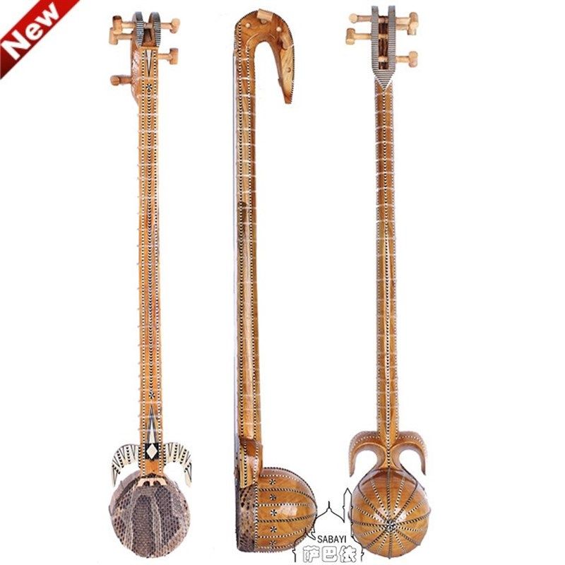 新疆乐器维吾尔族手工制作民族乐器蛇皮热瓦普演奏W舞台演出乐器