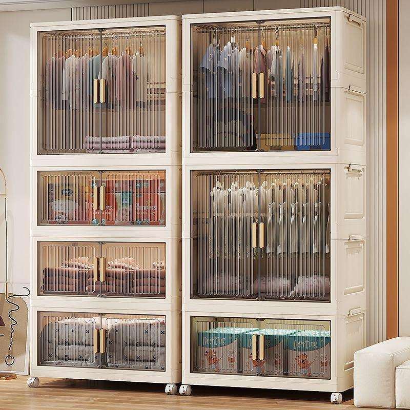 大号免安装折叠衣柜儿童玩具整理箱宝宝衣橱双开门衣物收纳储物柜