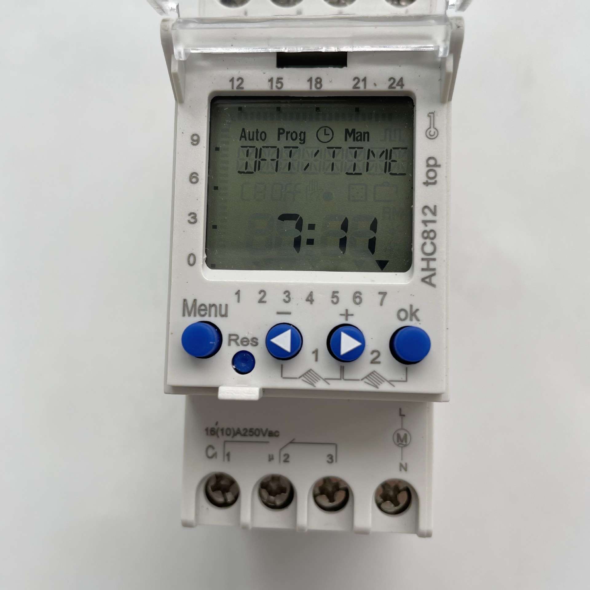 2 Channel Timer可编程时控开关AHC812可编程定时开关220V 16A