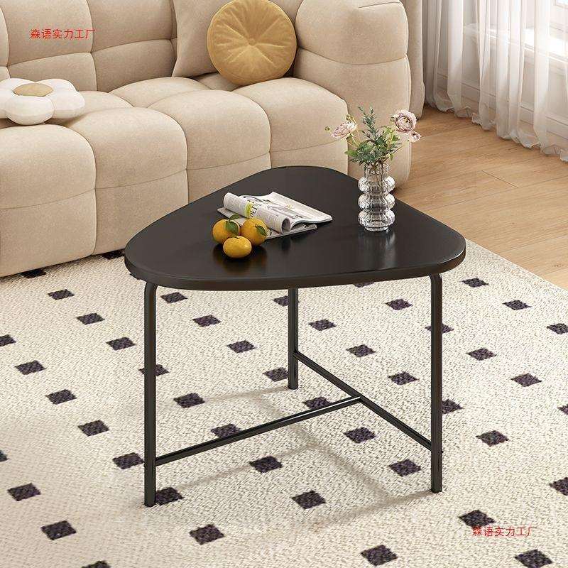 创意小茶几客厅家用阳台小桌子三角形铁艺茶几简约现代沙发边角几