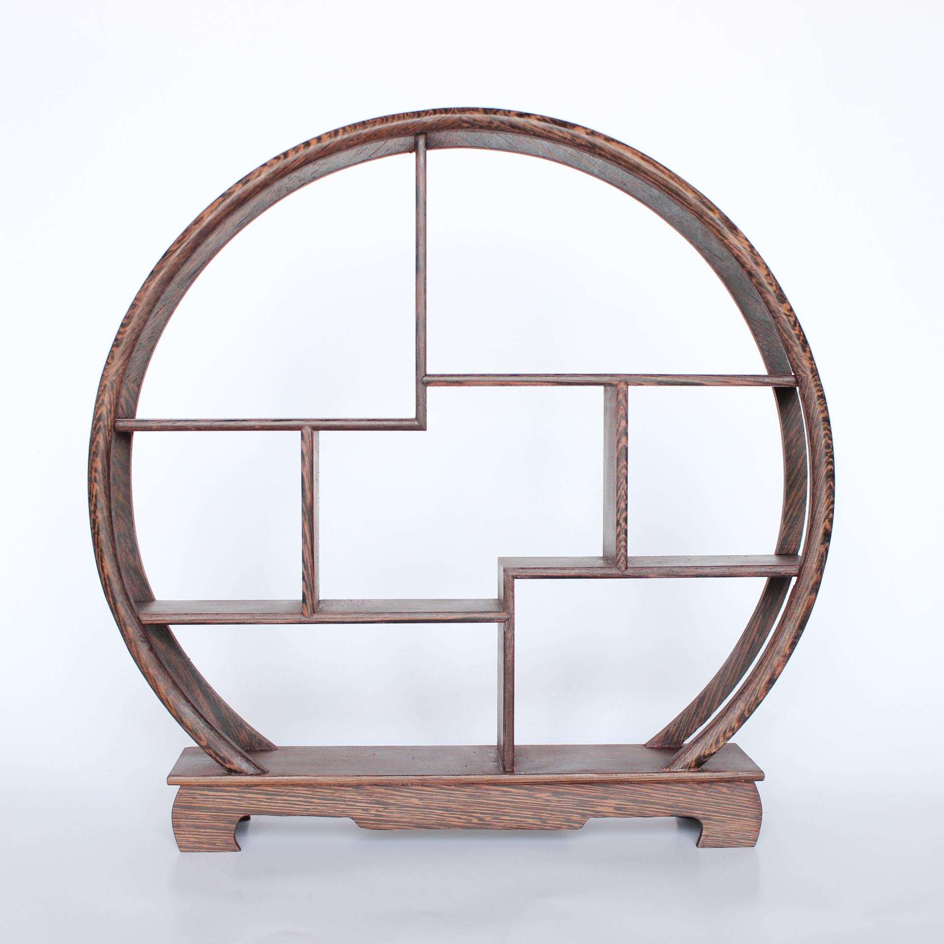 鸡翅木小博古架 茶壶架 茶具 花瓶瓷器 多宝阁 微型博古架 中式摆