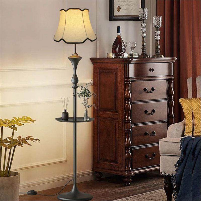 美式复古茶几落地灯沙发客厅卧室书房圆桌置物立式中古护眼氛围灯,3C数码配件,USB灯,淘宝优惠券,粉丝福利购,淘宝优惠卷