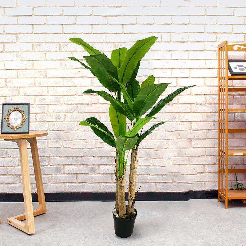 北欧仿真芭蕉树盆栽酒店客厅仿真绿植装饰品落地假树植物摆件盆景