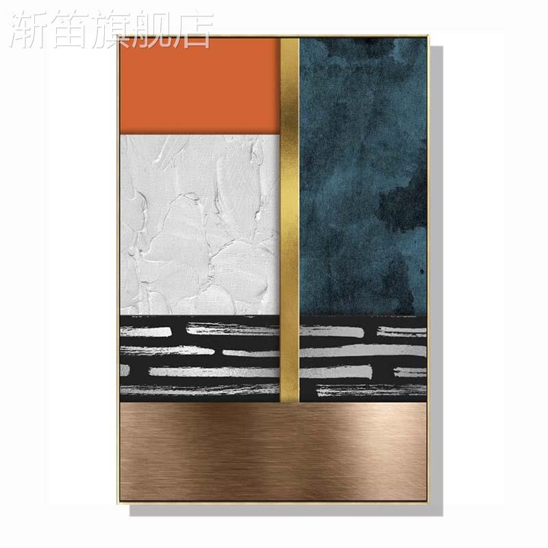 玄关装饰画发画艺l术定制油画入户走廊大堂客厅挂象沙抽背景墙壁图片