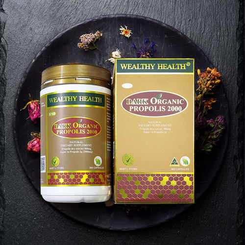 WealthyHealth高含量黑蜂胶2000mg365粒
