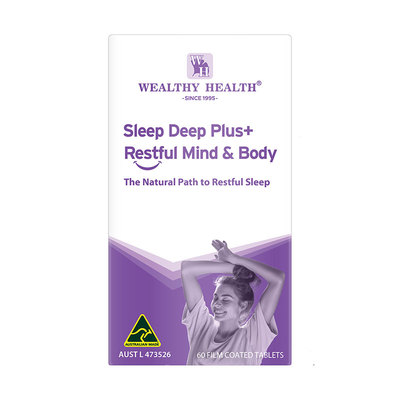 澳洲富康Wealthy Health睡眠片安睡宝60粒/瓶