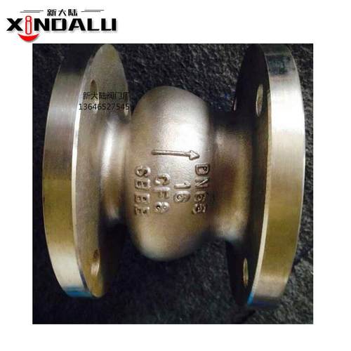 供应不锈钢球形消声止回阀不锈钢304软密封静音单向法兰止回阀