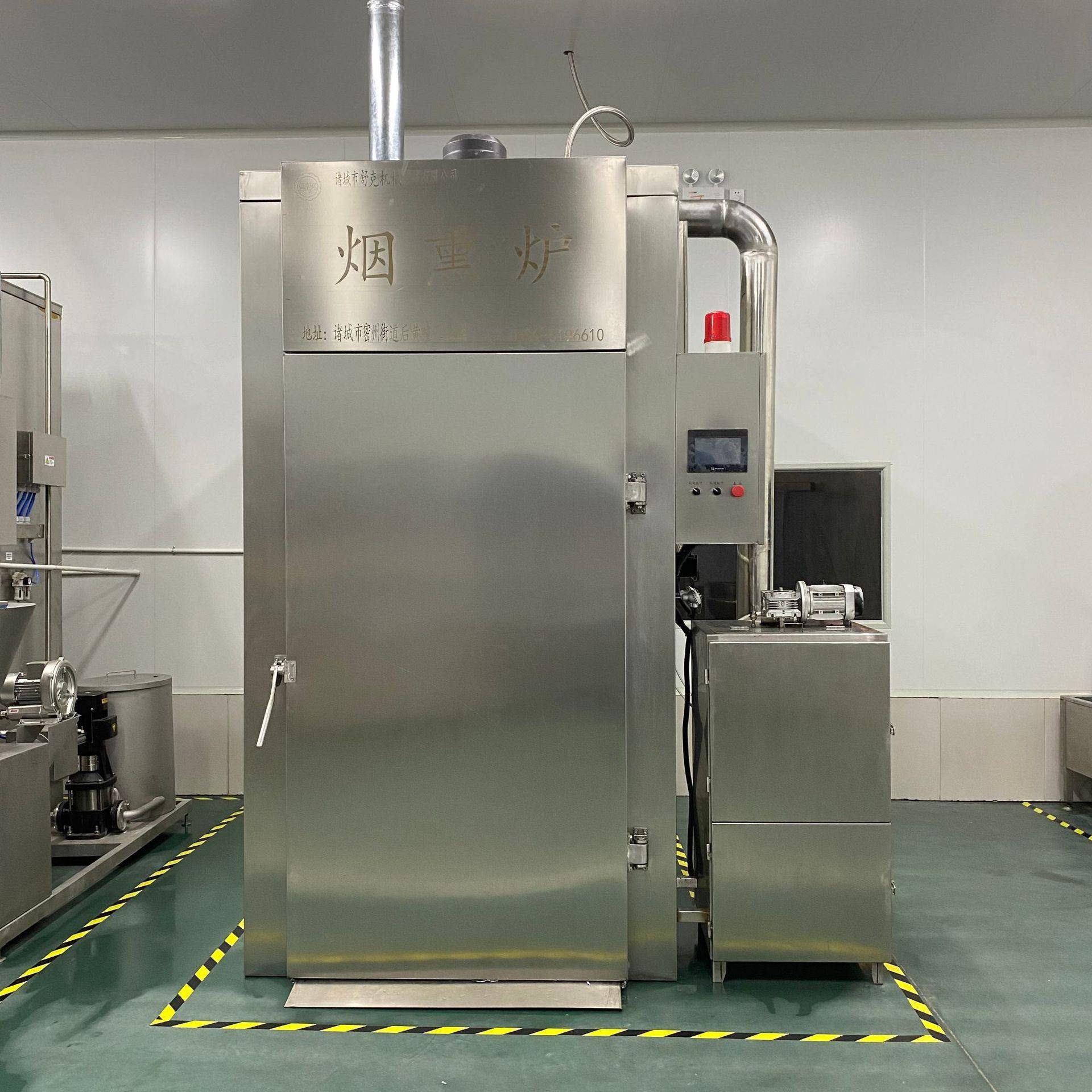 大型红肠香肠烟熏炉隧道式前后双开香肠熏蒸炉商用板鸭烟熏机
