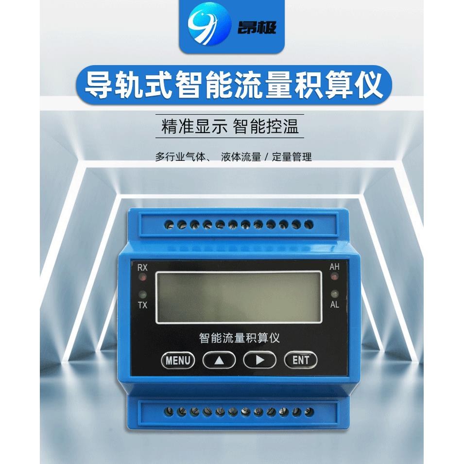 导轨智能流量积算仪显示仪表蒸汽流量仪表导轨积算仪