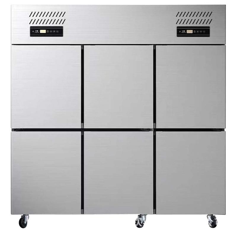 六门冰柜商用冰箱冷冻冷藏双温厨房冷藏柜冷冻柜六门冰箱商用