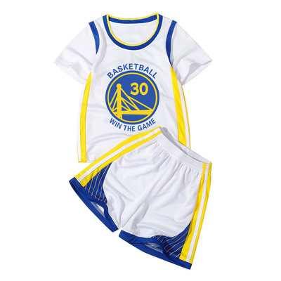 30号库里球衣儿童篮服短袖
