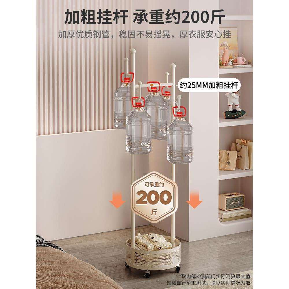 衣架落地卧室可移动小型挂衣架床边家用房间衣服挂架不占地衣帽zb