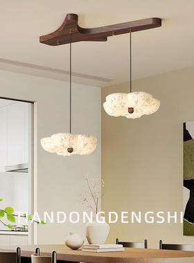 床头吊灯宋代美学可位移新款卧室氛围灯中古风创意书房布艺小吊灯