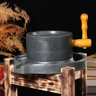 复古小石磨家用手工石磨家用石磨盘小石磨家用迷你石磨豆浆豆腐机