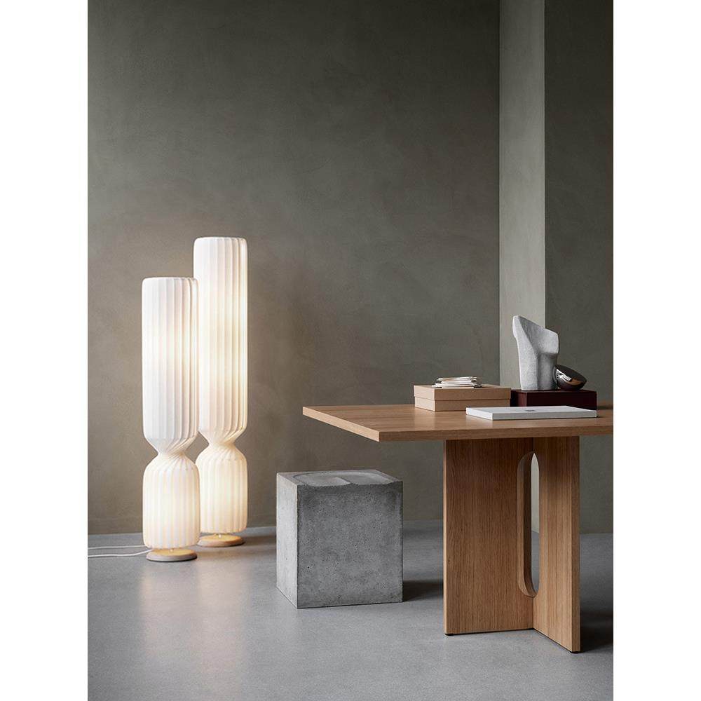 日式布艺立式地灯现代简约诧寂风书房客厅房间卧室民宿白色落地灯