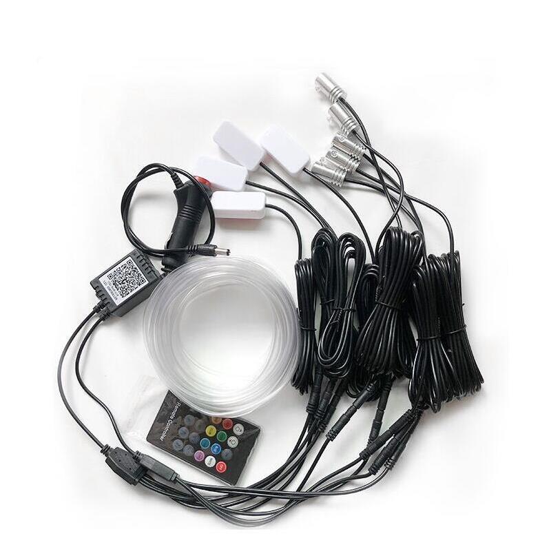 汽车改装 APP光导氛围灯气氛灯七彩冷光线仪表台装饰灯RF无线遥控