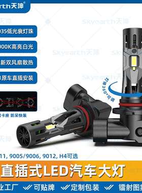 i8直插式LED大灯原车1:1设计27W标准功率聚光汽车大灯雾灯H7 9005