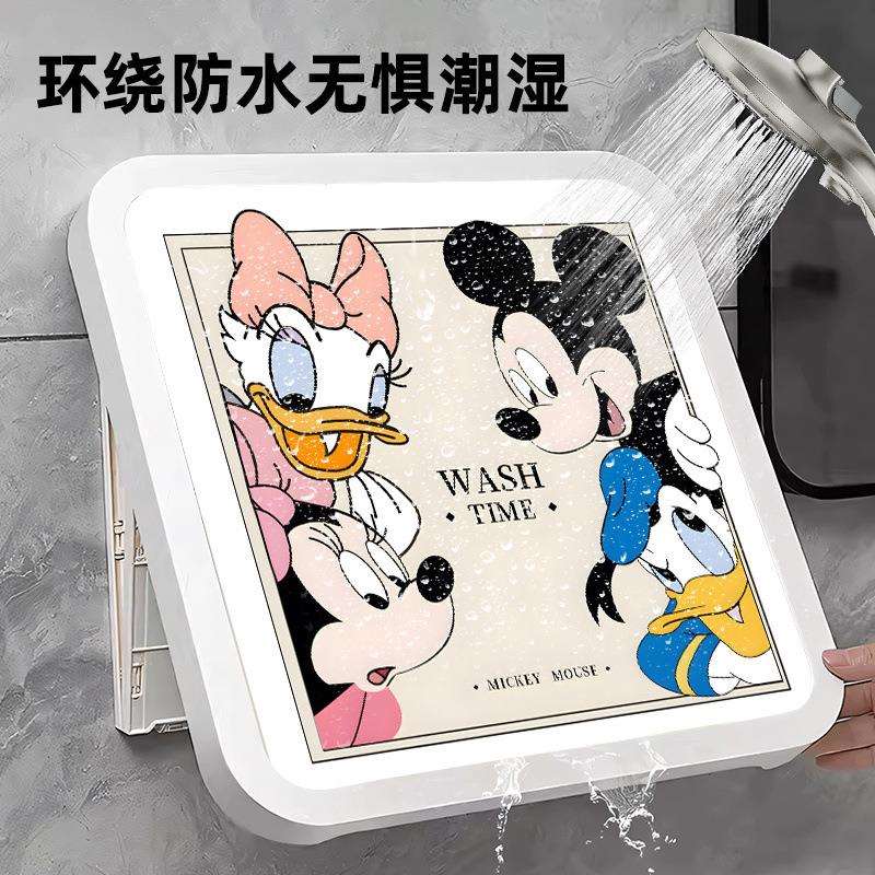 浴室壁画置物架放干净衣服收纳箱神器洗澡防水折叠柜卫生间免打孔