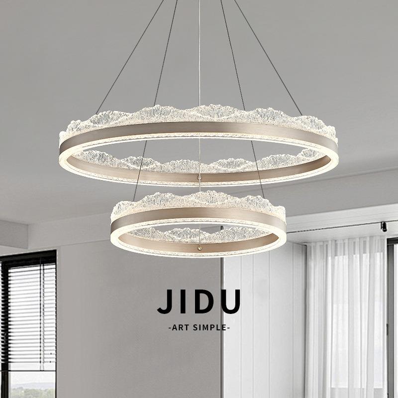 极简意式轻奢客厅吊灯现代简约圆形餐厅灯高端大气卧室主灯