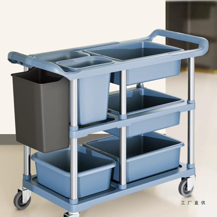 收餐车商用收碗车垃圾挂桶酒店饭店餐厅万向轮子塑料可移动小推车