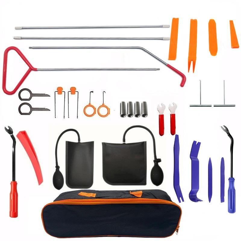 新的汽车楔形泵打开车门修理套件气垫紧急打开解锁工具与长臂抓取