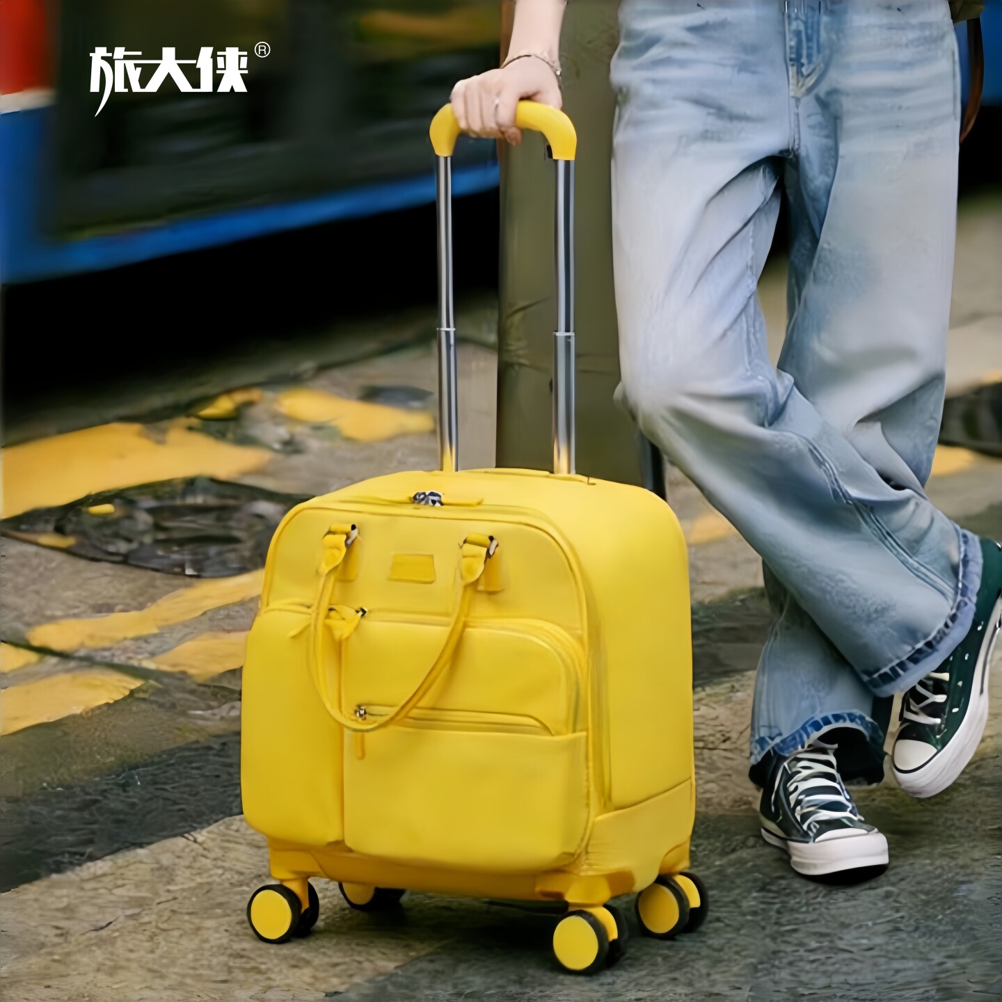 旅大侠行李箱2026新款短途便携式出差旅行手提轻便18寸登机拉杆