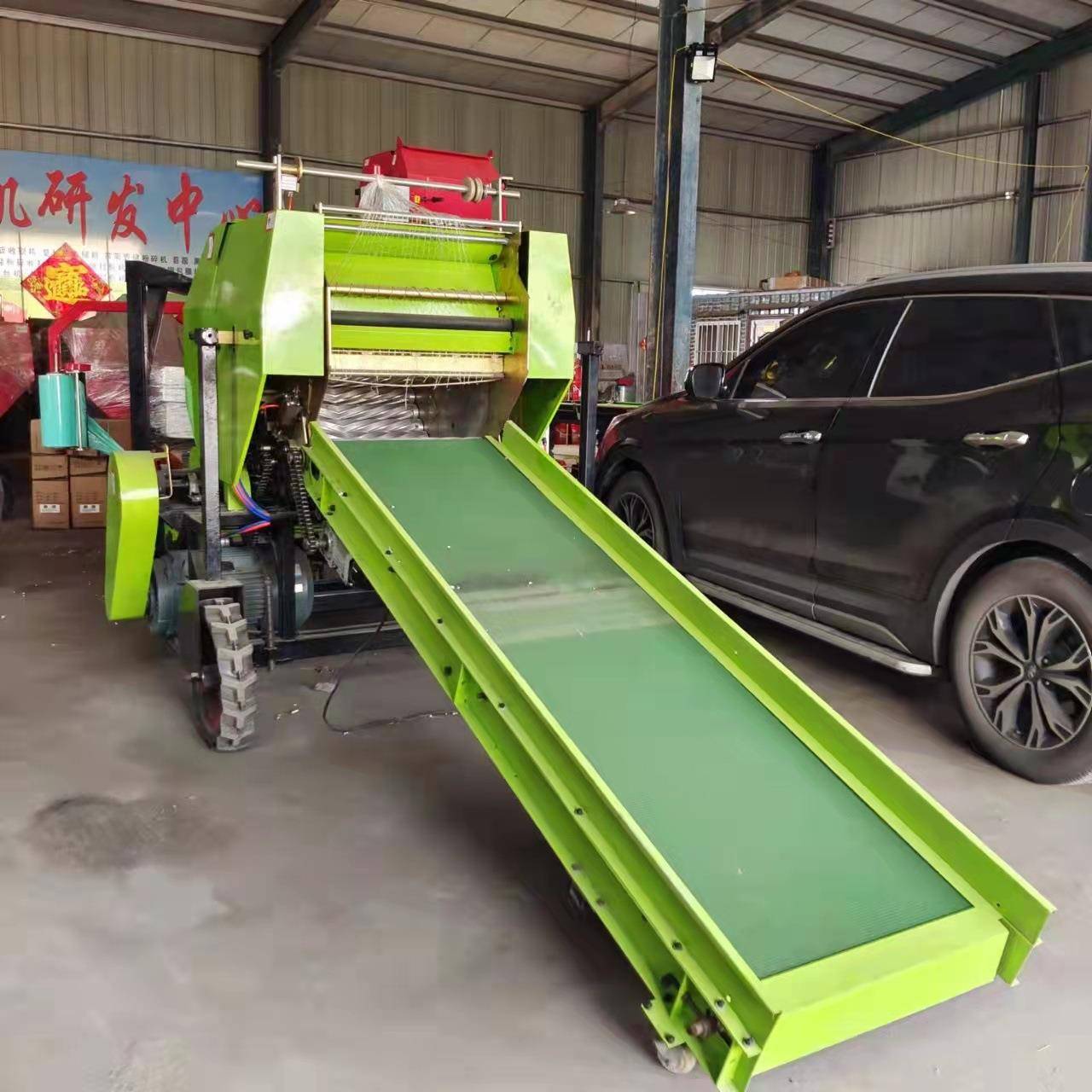 农作物秸秆打捆机养殖场青贮饲料打捆包膜一体机