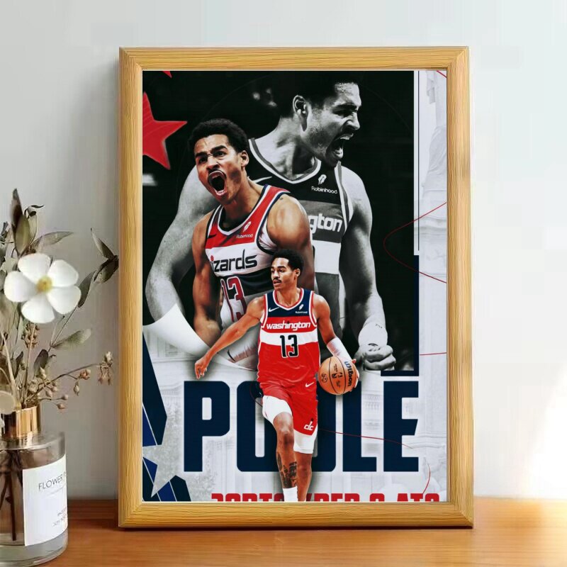 NBA奇才乔丹普尔实木相框摆台卧室房间有框挂墙上宿舍画框装饰画