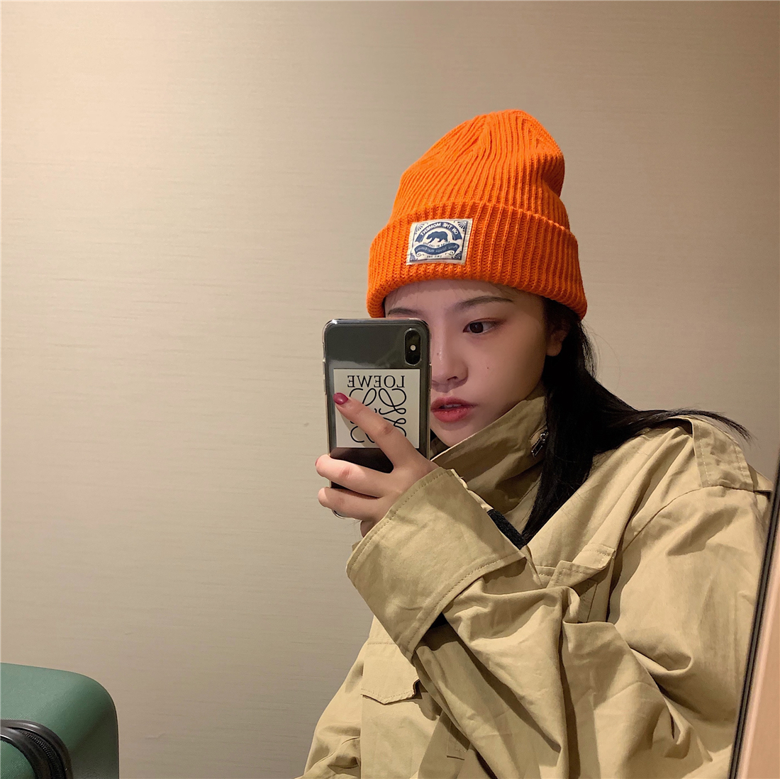 丁走走帽子日系贴布毛线帽子男女潮情侣秋冬季保暖百搭针织冷帽