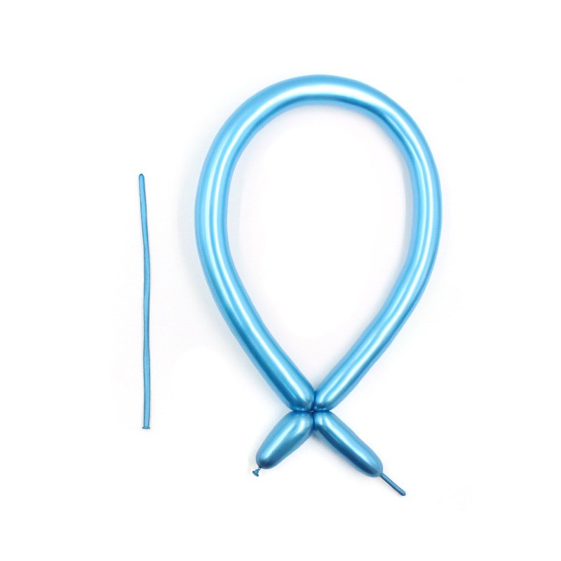 铬金属长条气球 260魔术编织气球 加厚1.8克镀铬百变造型充气