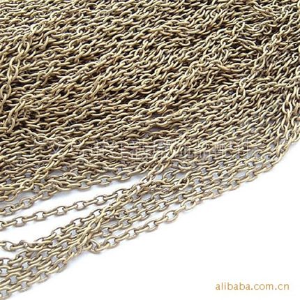 A5302 4MM圆丝十字链条 100米/条 DIY手工S饰品链条 链条