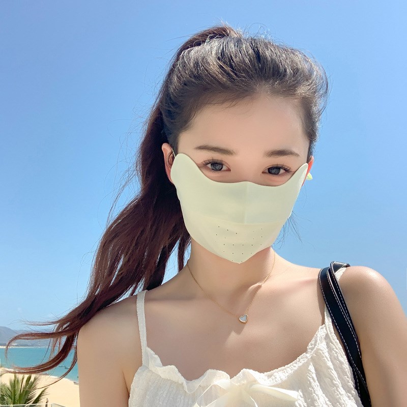 新款夏季防晒口罩女百搭无痕透气防晒面罩遮阳超轻护眼角防晒口罩