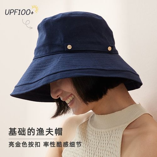酷帅工装帽!棉麻大檐渔夫帽防晒遮阳帽太阳帽夏季2024新款女帽子
