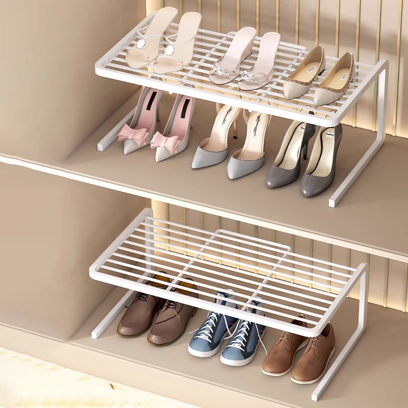 鞋柜分层置物架柜内隔层板柜子隔板鞋子收纳家用分割神器分格鞋托
