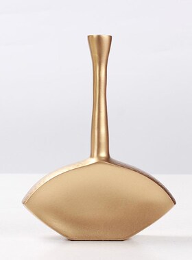 长径细口花瓶摆件客厅高级感w复古小众创意艺术北欧家居花器装饰