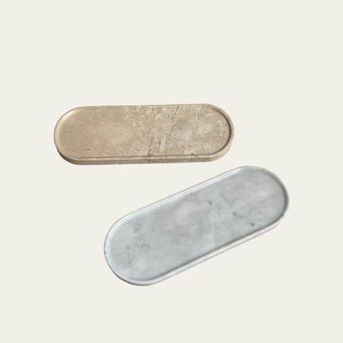 DoDo北欧轻奢天然大理石香薰托盘样板间K装饰摆件化妆品首饰收纳