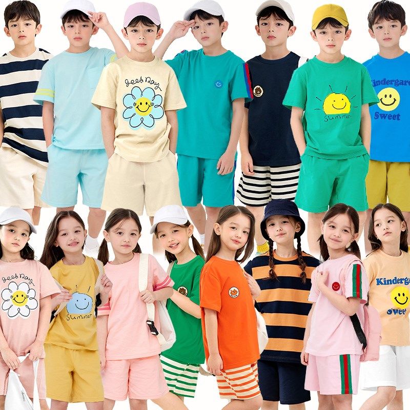 外穿儿童套装夏季两件套家居服男童短袖短裤女童T恤宝宝A类空调服,童装/婴儿装/亲子装,家居服套装,淘宝优惠券,粉丝福利购,淘宝优惠卷
