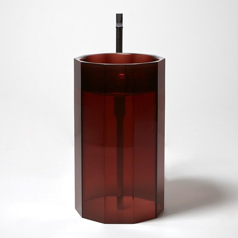 现代极简酒店别墅k民宿立柱盆透明彩色人造石一体盆菱形树脂立柱,家装主材,立柱盆,淘宝优惠券,粉丝福利购,淘宝优惠卷