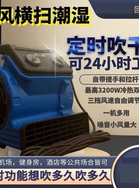 地面吹干机家用商用地毯洗手间y吹地定时大功率干燥冷热吹风机厕