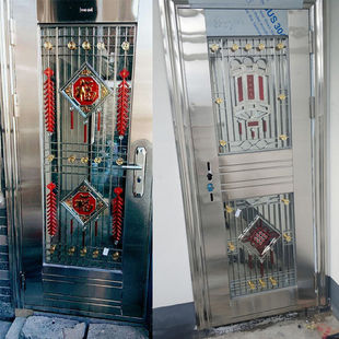 304白钢门不锈钢防盗门 室外不生绣防锈防晒别墅车库户外不锈钢门