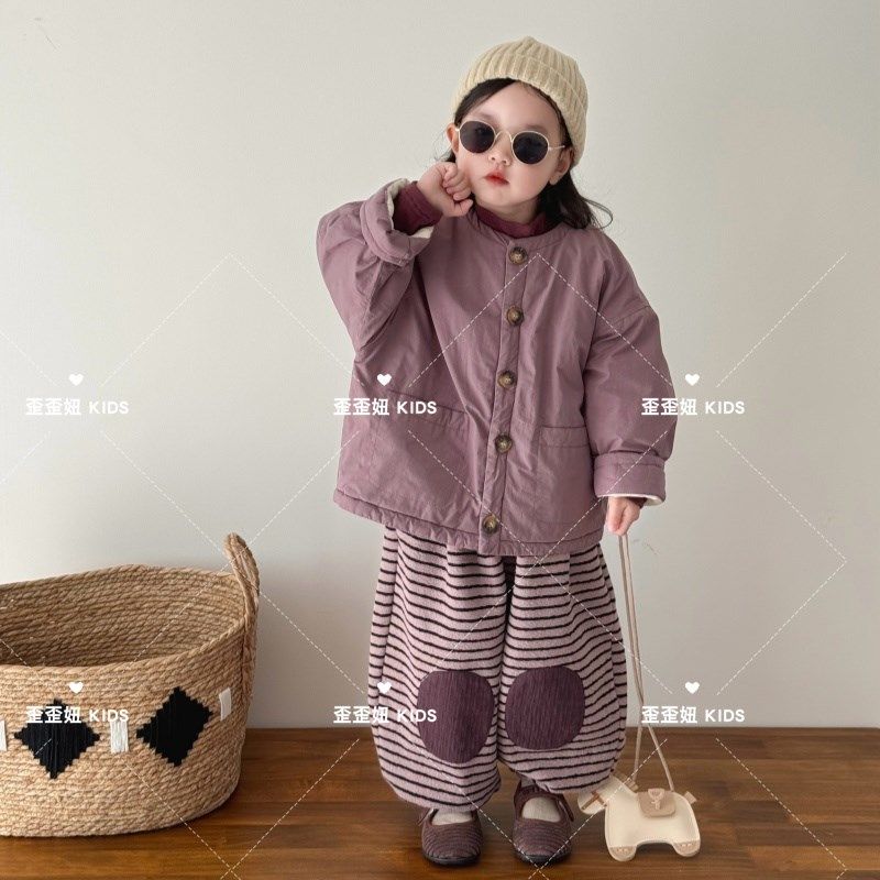 歪歪妞韩国童装儿童复古中性加厚棉服日系中小童宝宝保暖棉衣,童装/婴儿装/亲子装,棉袄/棉服,淘宝优惠券,粉丝福利购,淘宝优惠卷